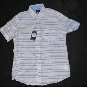 𝅺ben Sherman Linen Blend Button Down Shirt